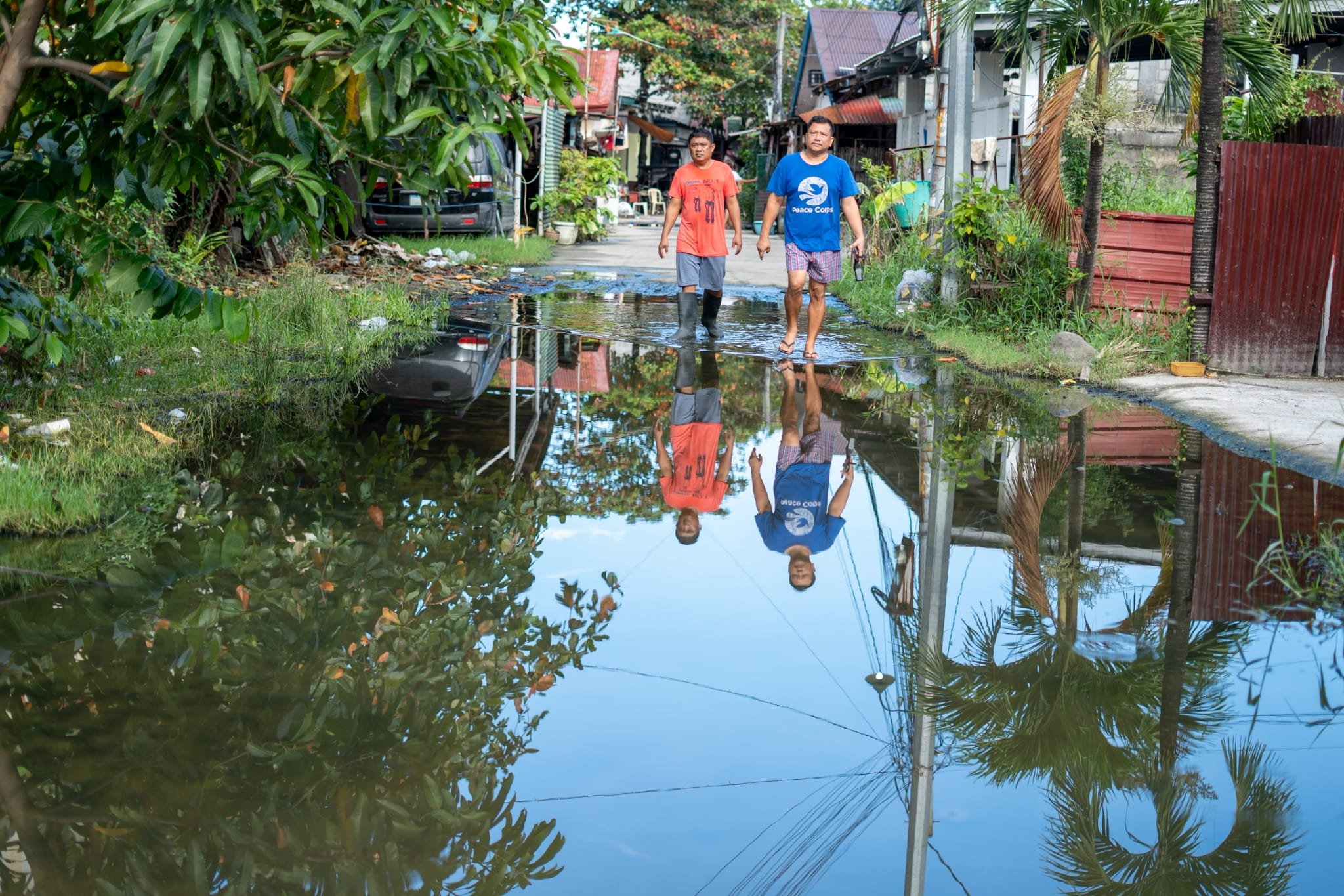 Residents of Sto. Tomas, Pampanga, continue to deal with lingering floodwaters more than a month after the flooding began.