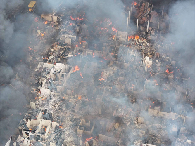 On September 14, a massive fire incident took place at Aroma compound in Tondo, Manila. Photo taken by MDRRM Office