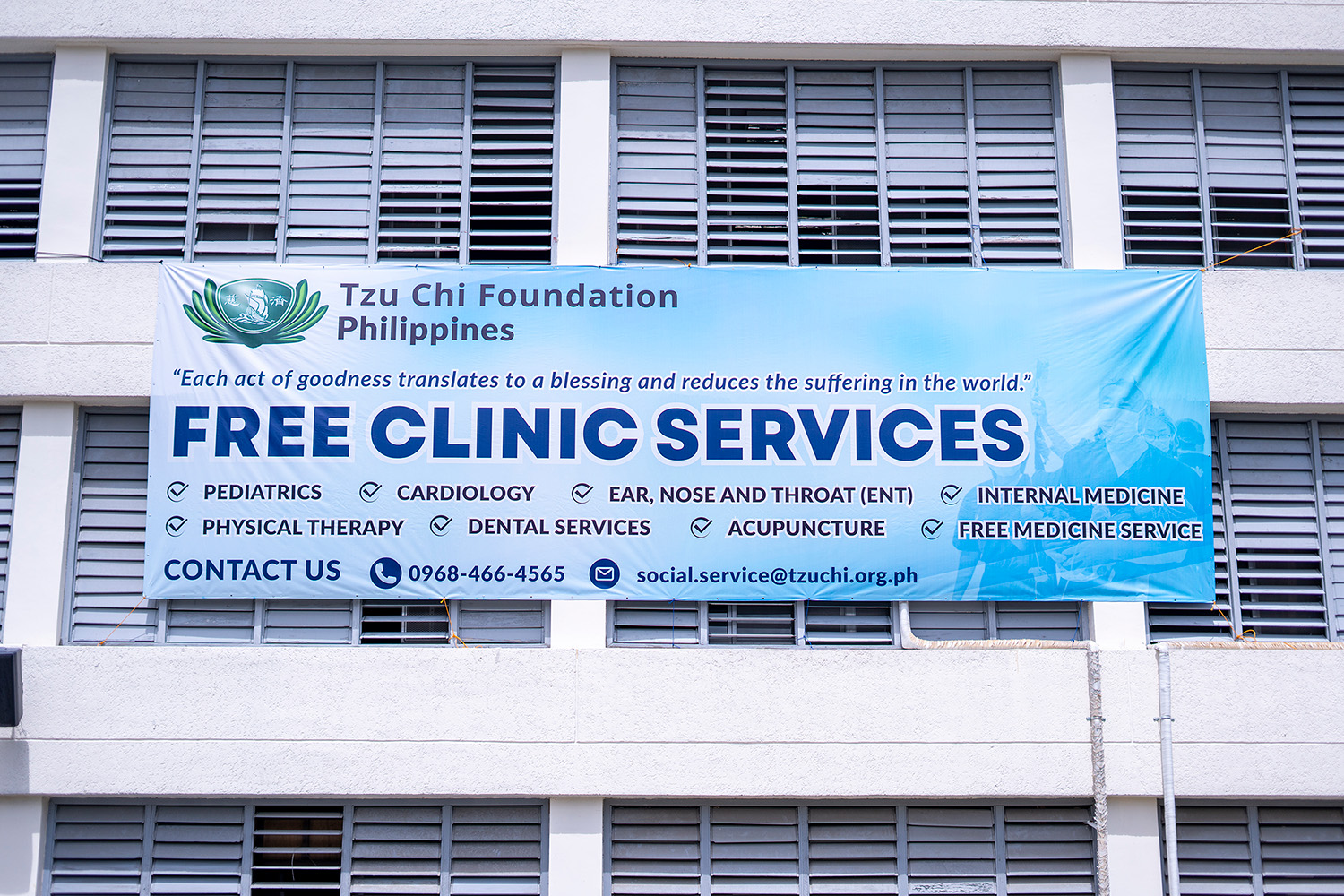 Tzu Chi’s Free Clinic Services welcome everyone with free medical consultations. To schedule an appointment, please visit https://tzuchi.org.ph/free-clinic