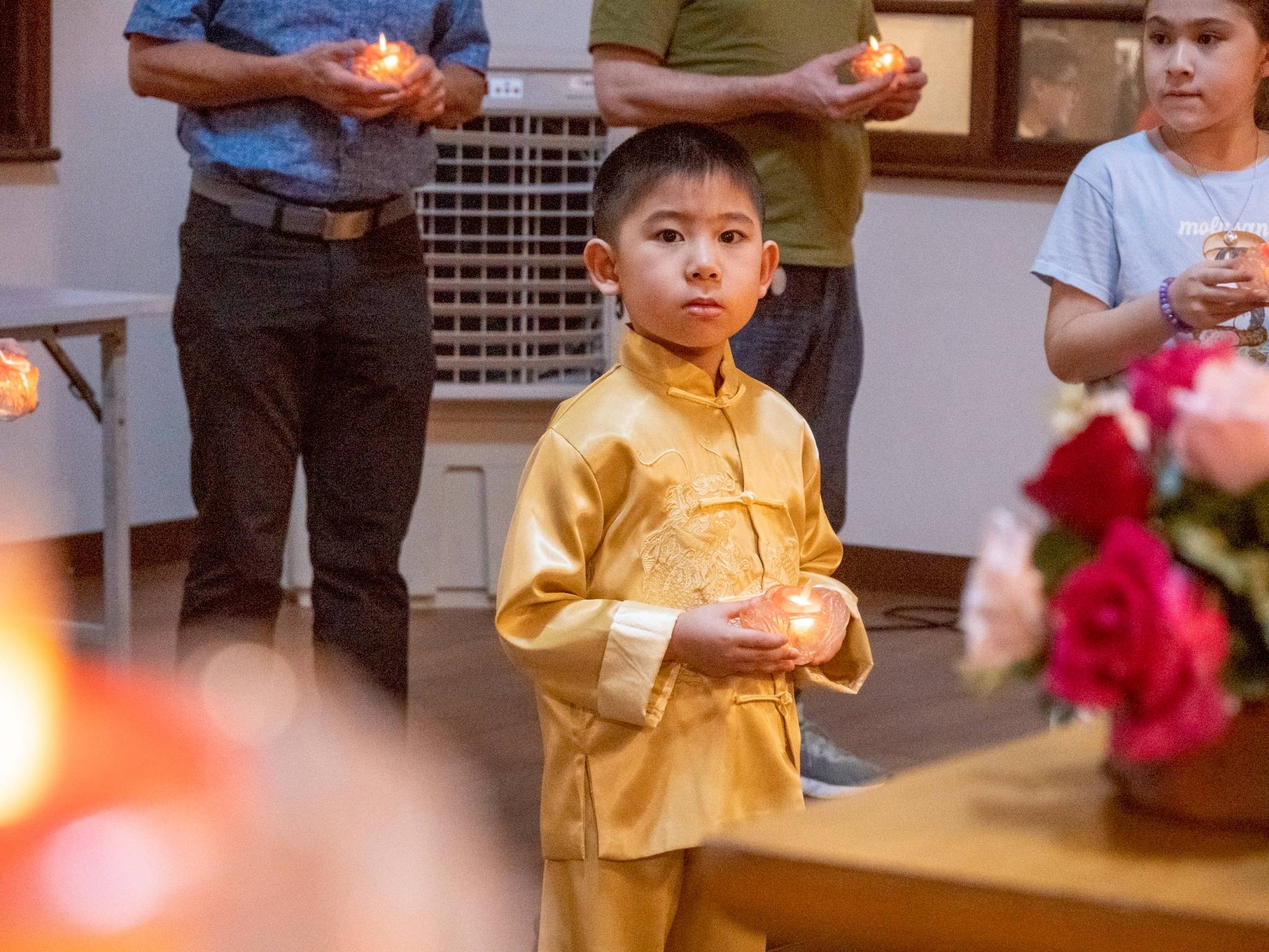Light offerings were made as symbols of brightness and wisdom.