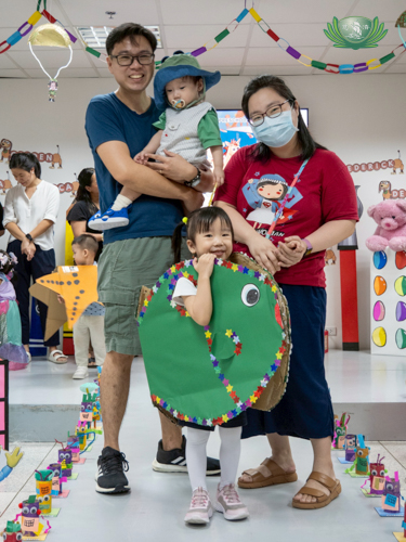 Many parents use recycled materials to create costumes for their kids.