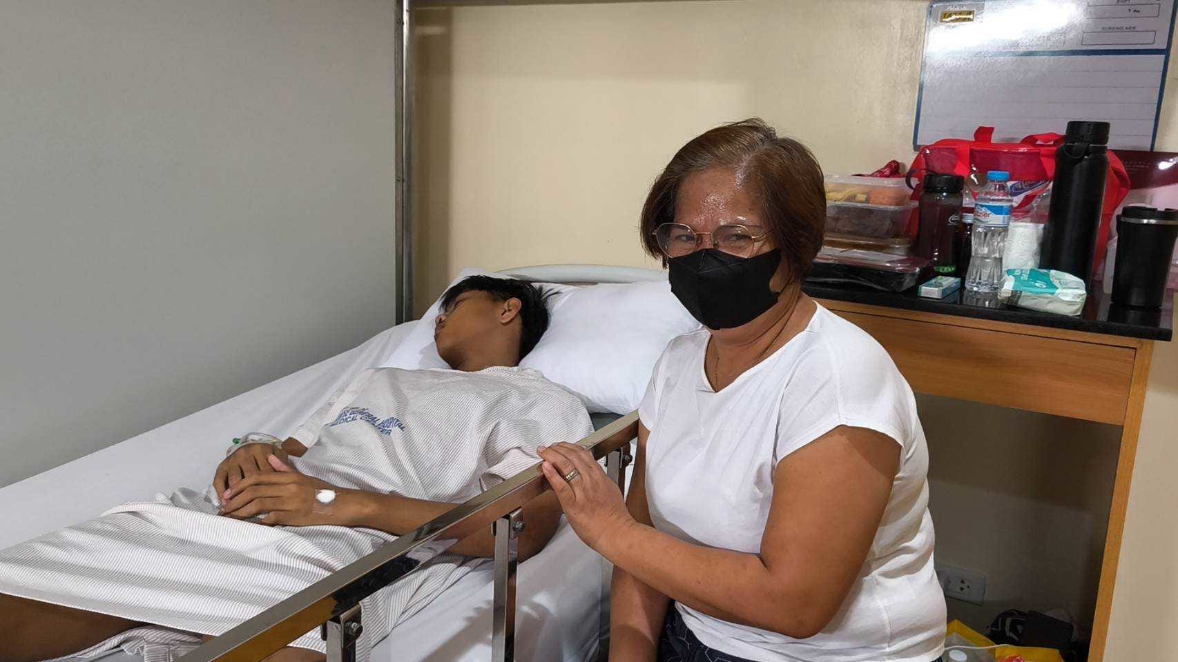 Liezl Casapao was a constant support to her only child, Gabriel, during the medical process. 