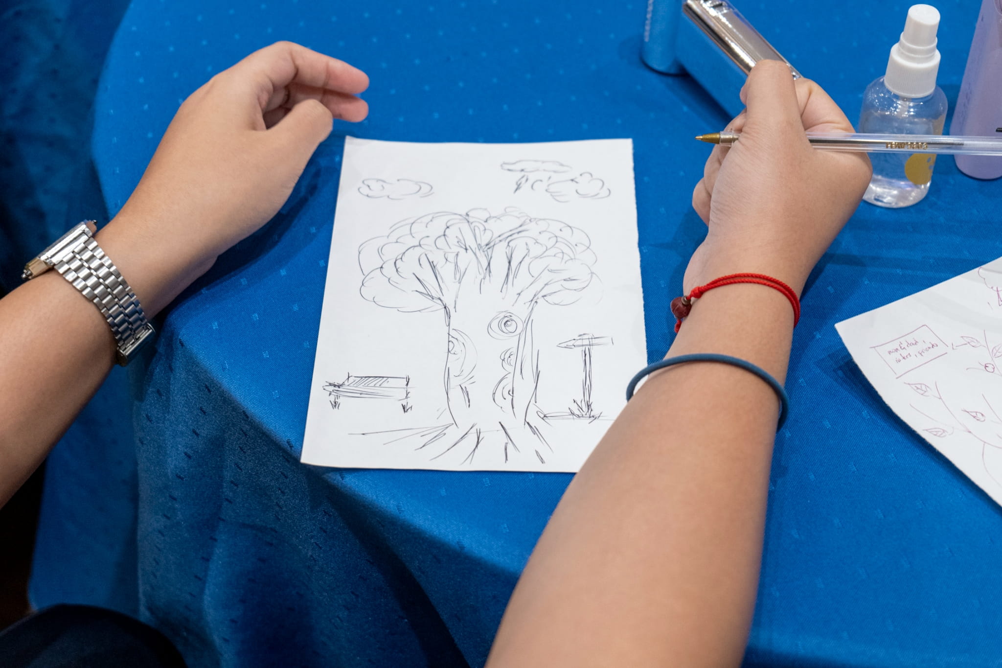 Scholars plotted out their family history, daily routines, skills, talents, and personal values in their illustration of a tree.