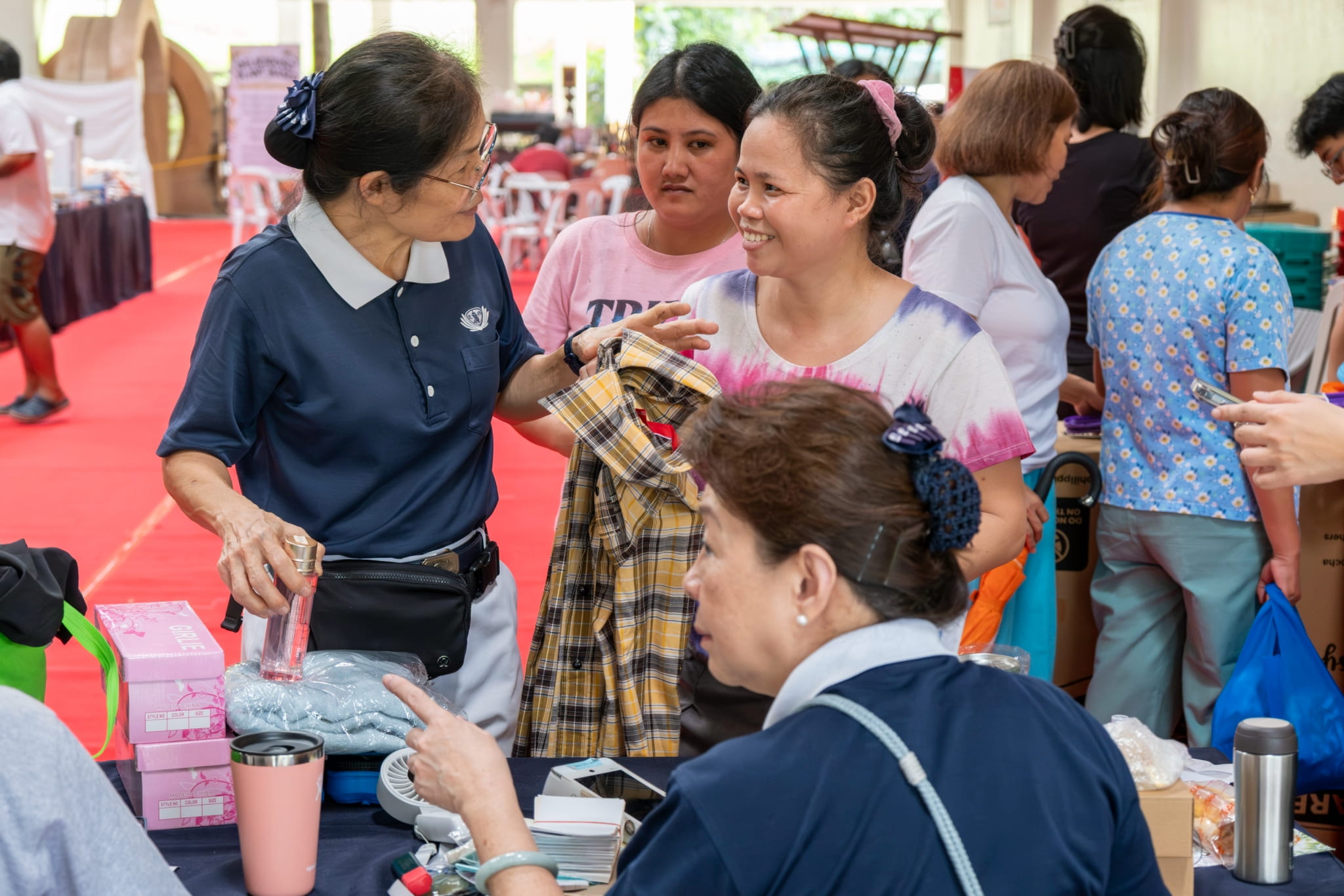 Jennybel Ewayan is happy with her finds and savings at the bazaar.