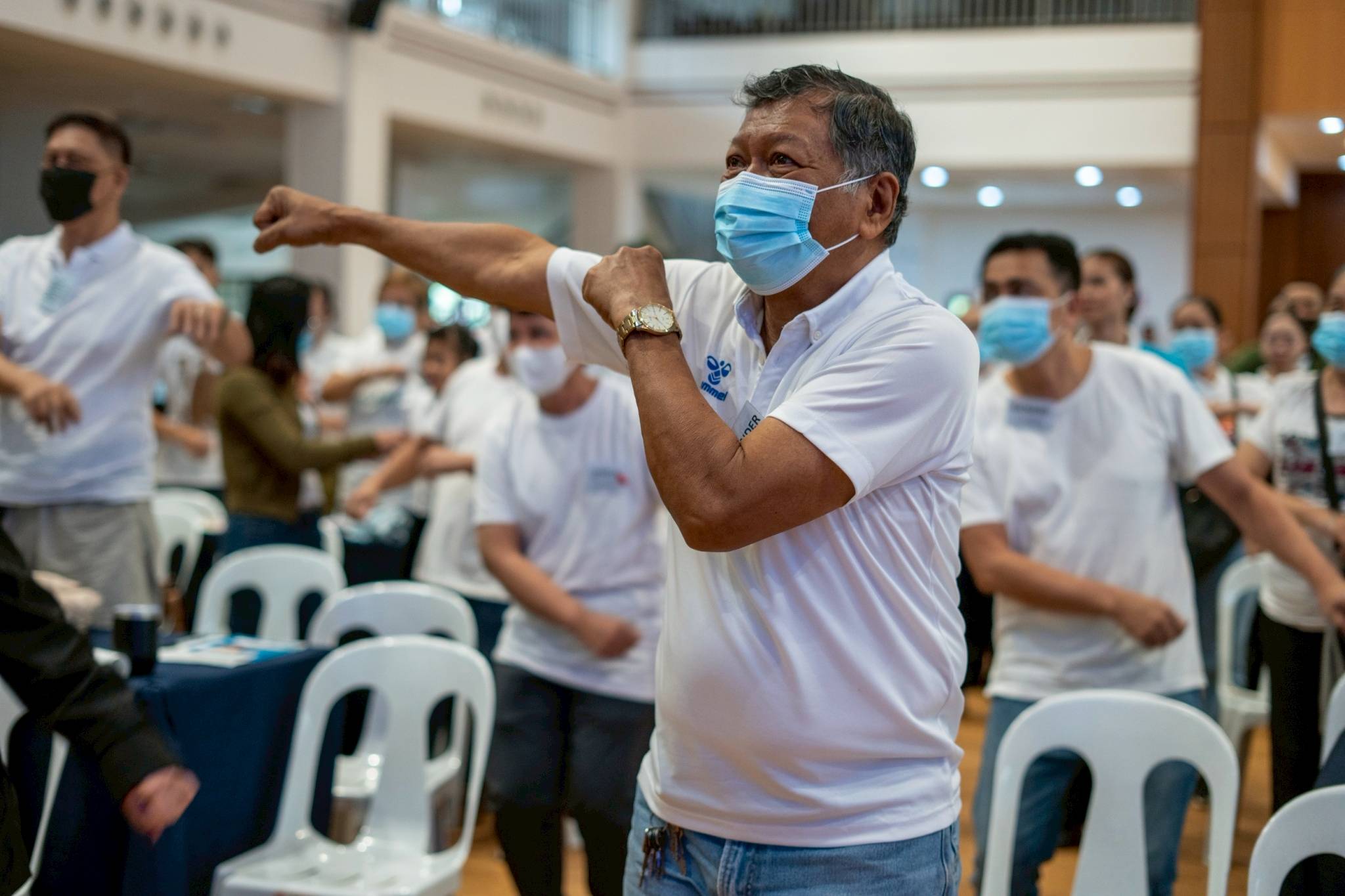 A five-minute “Energizer” dance livened up medical assistance beneficiaries before the start of the program.