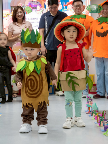 Many parents use recycled materials to create costumes for their kids.