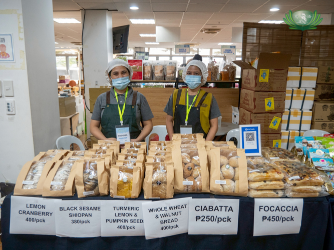 At the Harmony Hall: Freshly baked flavored breads from Tzu Chi Bakery