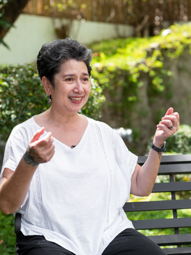 Alya Honasan on “A Mission of Love” being in the National Library: “It’s always fulfilling when you write a book for a cause that’s bigger than one person. Nobody can deny it, nobody can forget. This ensures that the legacy is protected and stays on.” 【Photo by Daniel Lazar】