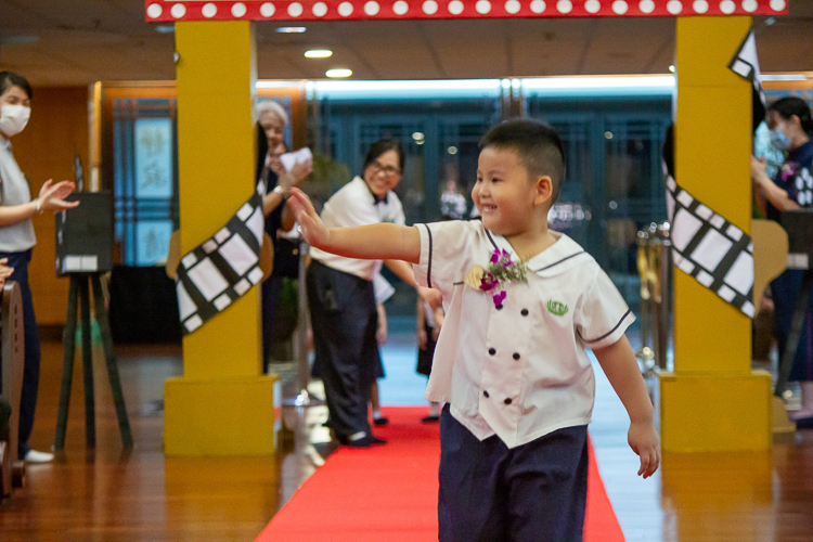 Eight students move up from nursery to pre-kindergarten in Tzu Chi Great Love Preschool Philippines’ second moving up ceremony.
