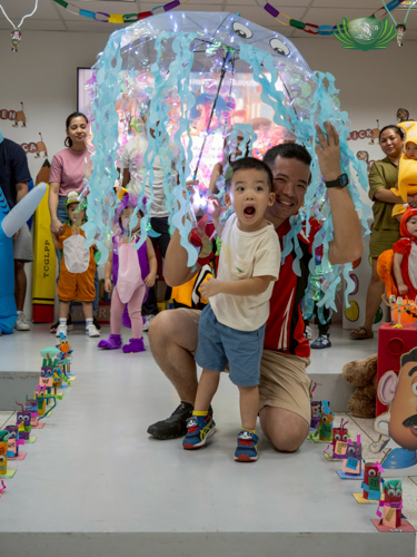 Many parents use recycled materials to create costumes for their kids.