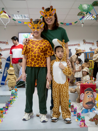 Animal costumes are also a favorite motif.