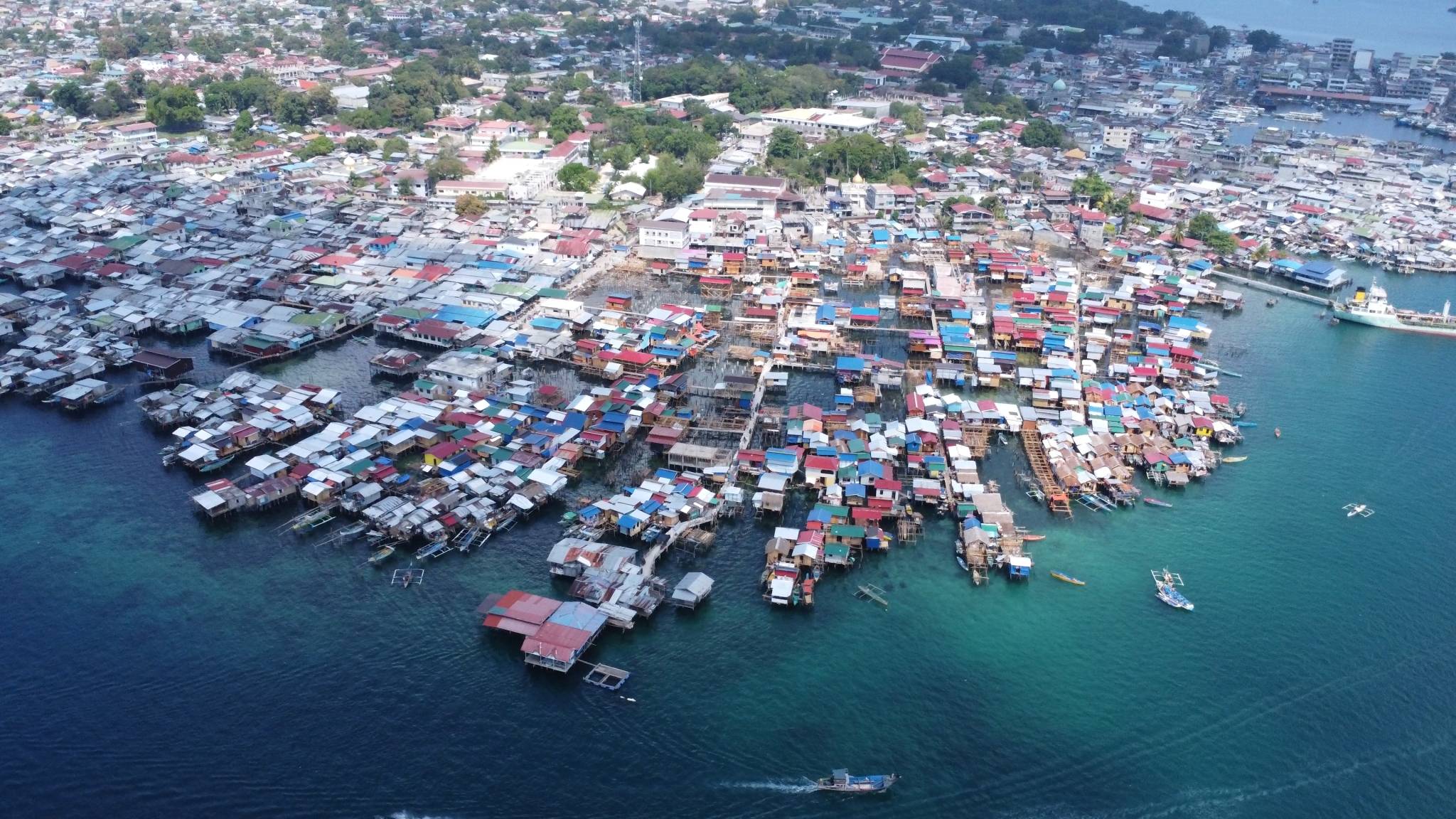 Progress is now visible in Tawi-Tawi, where several homes have newly installed roofing. 
