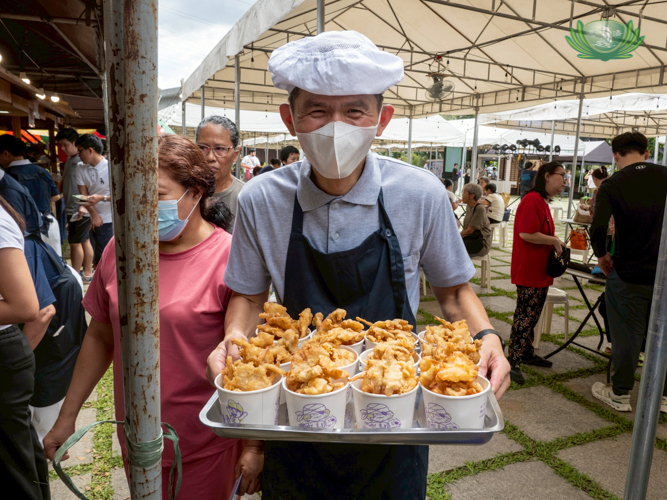 At the Plaza: Fried Oyster Mushrooms are a yummy snack.