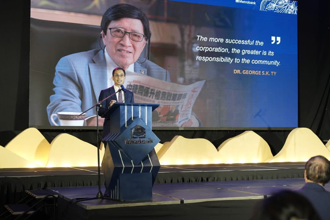 Metrobank Foundation President and GT Foundation Executive Director Philip Francisco U. Dy addresses special guests in his welcome remarks. 