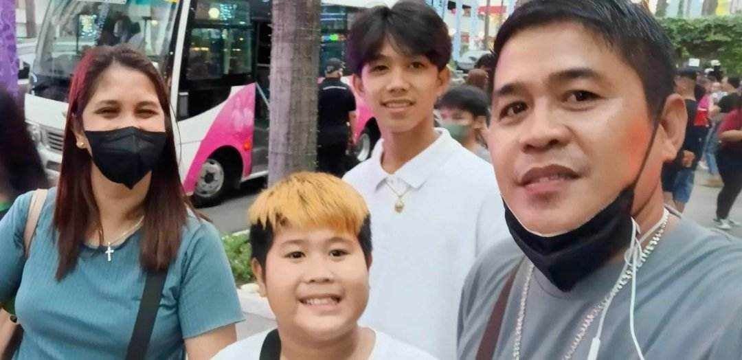 Elmer Juampit (first from right) spends quality time with his family.