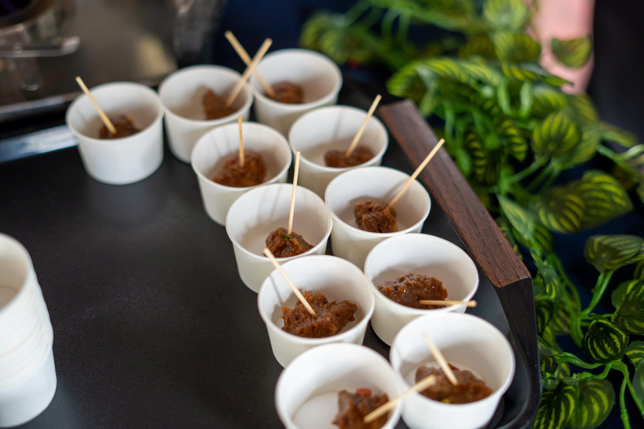 Students were treated to free tastings of the featured plant-based dishes.