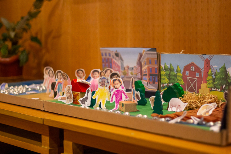 Preschoolers’ artworks reflect their love for nature and harmonious surroundings.