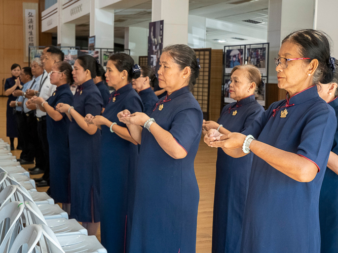 The Buddha Bathing Ceremony and walking meditation that followed took many hours of practice to perfect. Volunteers and scholars spent time going over the ritual.