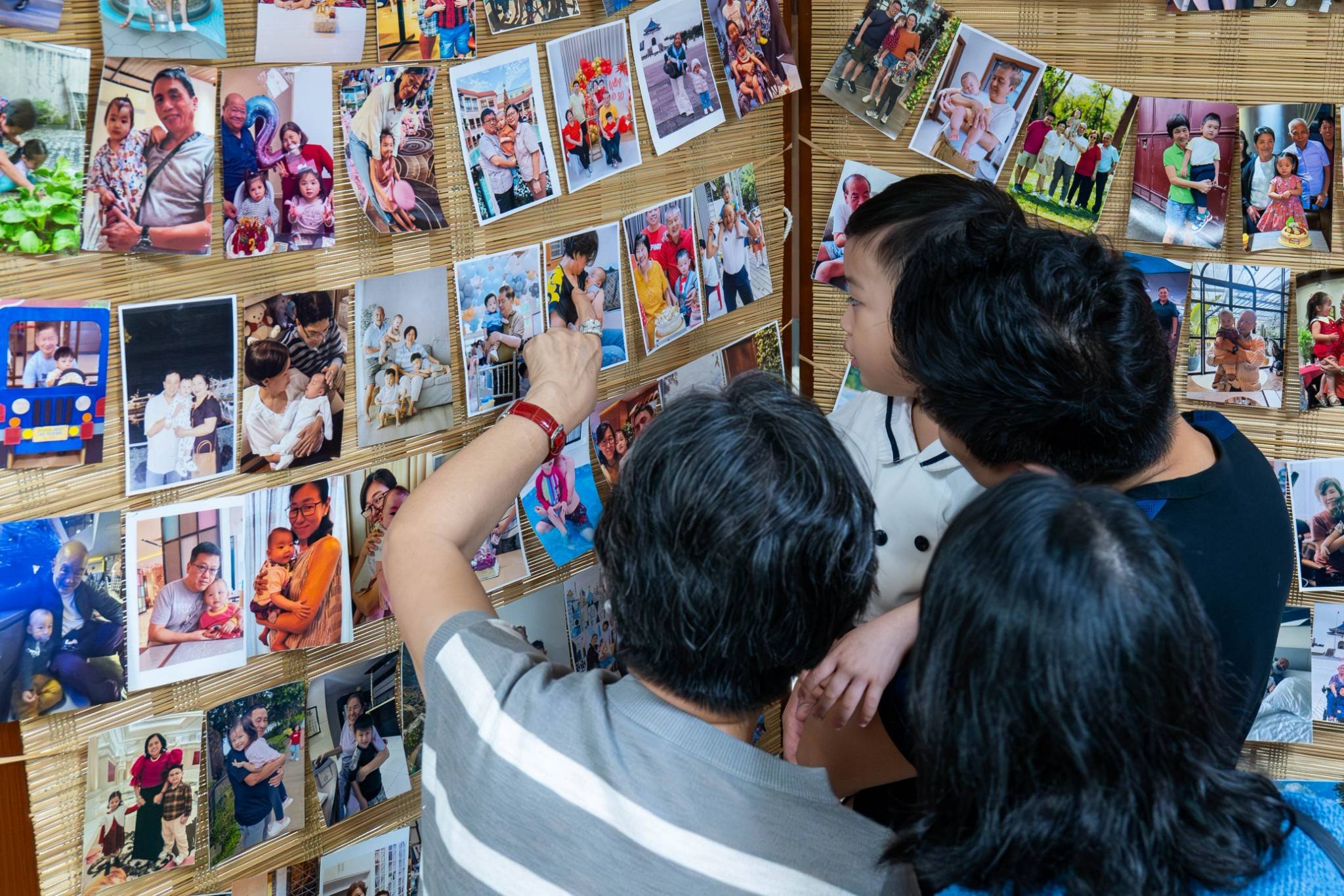 Families were busy looking back at old photos and cherished memories