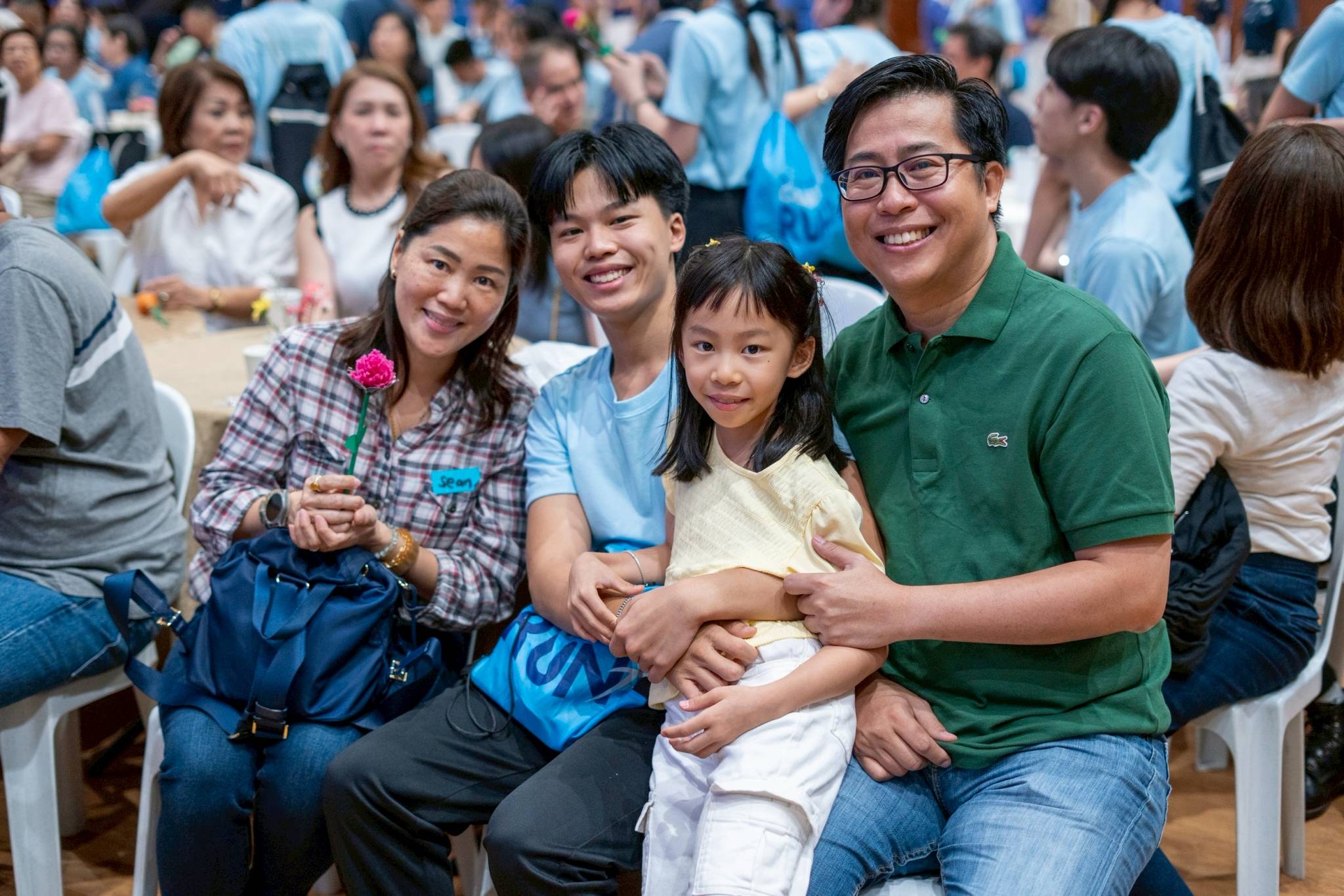 After three days, a happy reunion with family. 