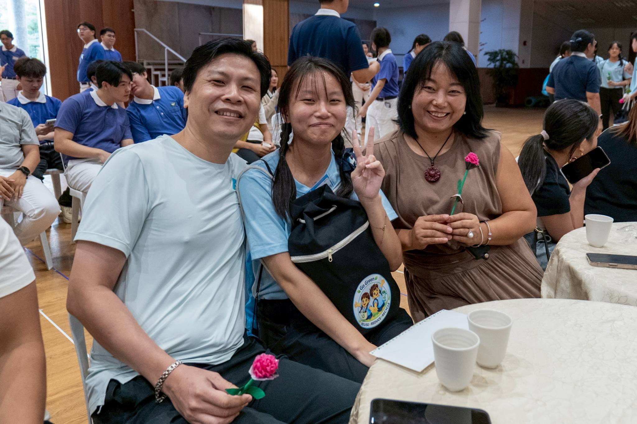 After three days, a happy reunion with family. 