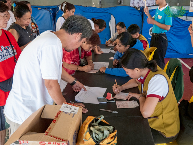 Beneficiaries claim their relief distribution stubs.