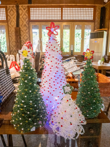Mandaluyong CIW PDL also challenge their creativity by making artworks such as these beaded Christmas Trees.