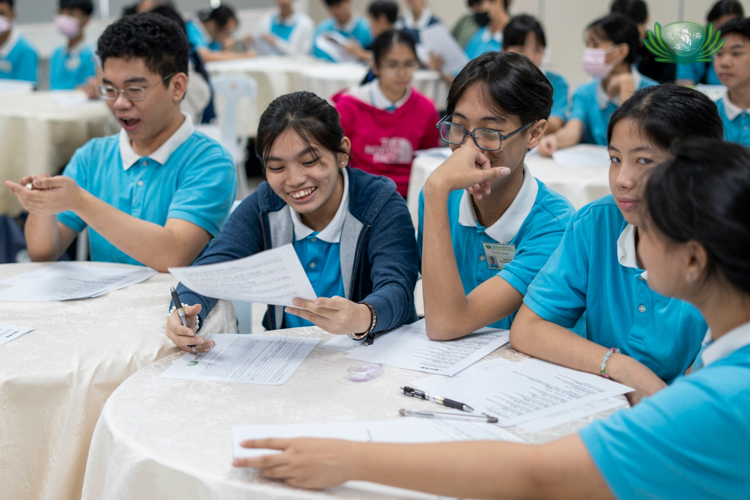 Scholars enjoy learning while they complete the script-reading activity.