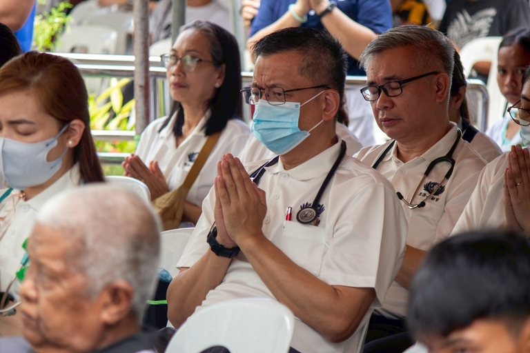 Doctors from TIMA attended the short opening program and joined the prayers for the people of Mindoro.