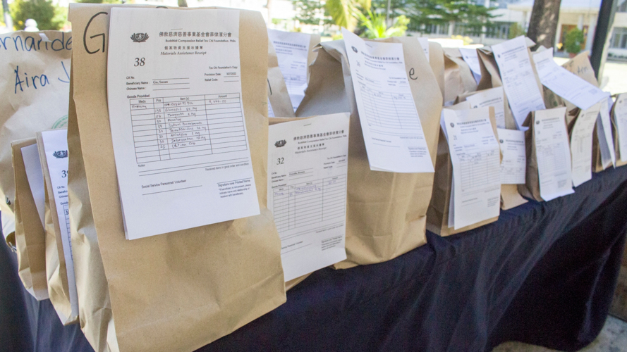 Bags of medicines for beneficiaries receiving long-term medical assistance.