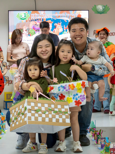 Many parents use recycled materials to create costumes for their kids.