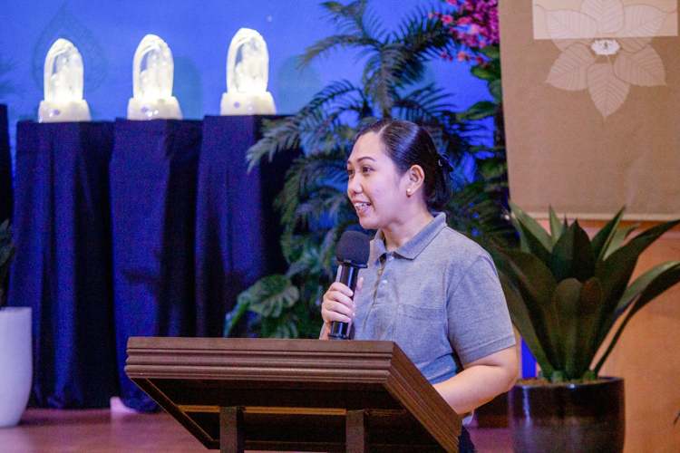 “In my eight years handling social work for scholarships, I’ve had the privilege to witness your incredible journey,” said Tzu Chi volunteer Karen Palermo. “When I looked back at the pictures of you as scholars, I’ve seen your transformation, your ‘glow up.’ I’m very happy to be part of it.”
