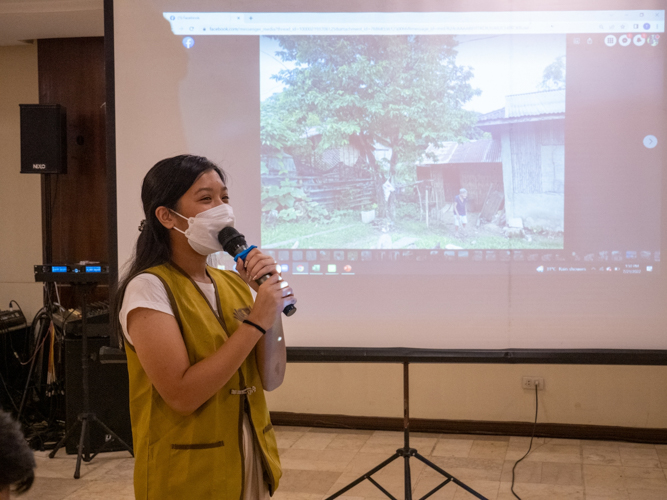 Volunteer Erica Kristel Ramos shares her experiences and learnings from their home visit. 【Photo by Jeaneal Dando】