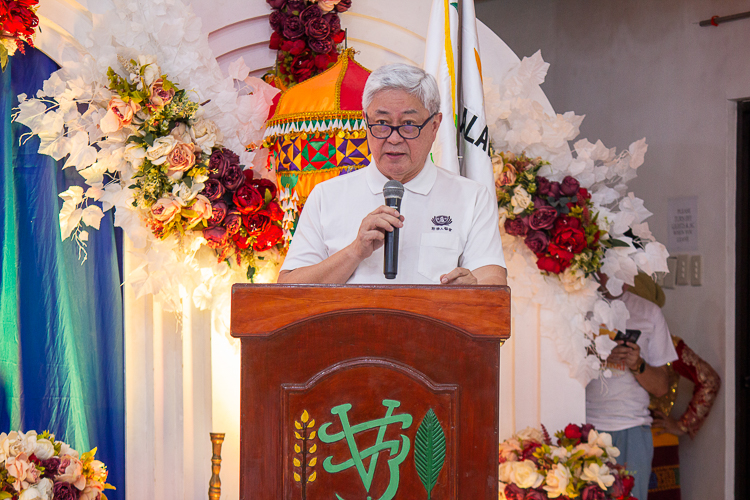 Head of TIMA Dr. Josefino Qua delivers a message during the fellowship luncheon. 【Photo by Marella Saldonido】