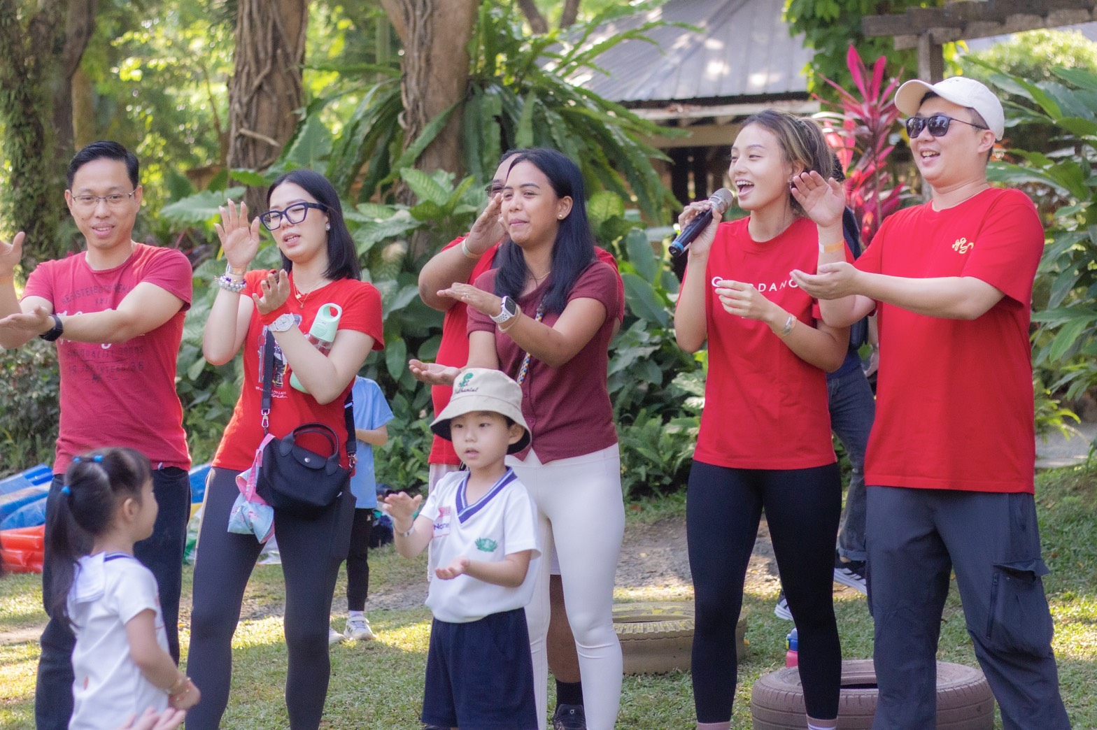The Red Team brought energy to their cheers and dances.