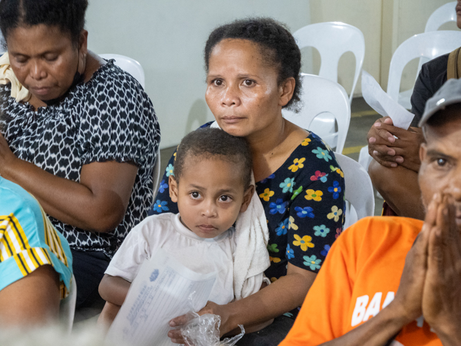 Twenty-one Aetas endured a two-hour trip from their community in Sitio Target, Barangay Sapang Bato, to Tzu Chi's dental mission in Mitchell Avenue, Balibago, Angeles, to avail of free dental treatments.