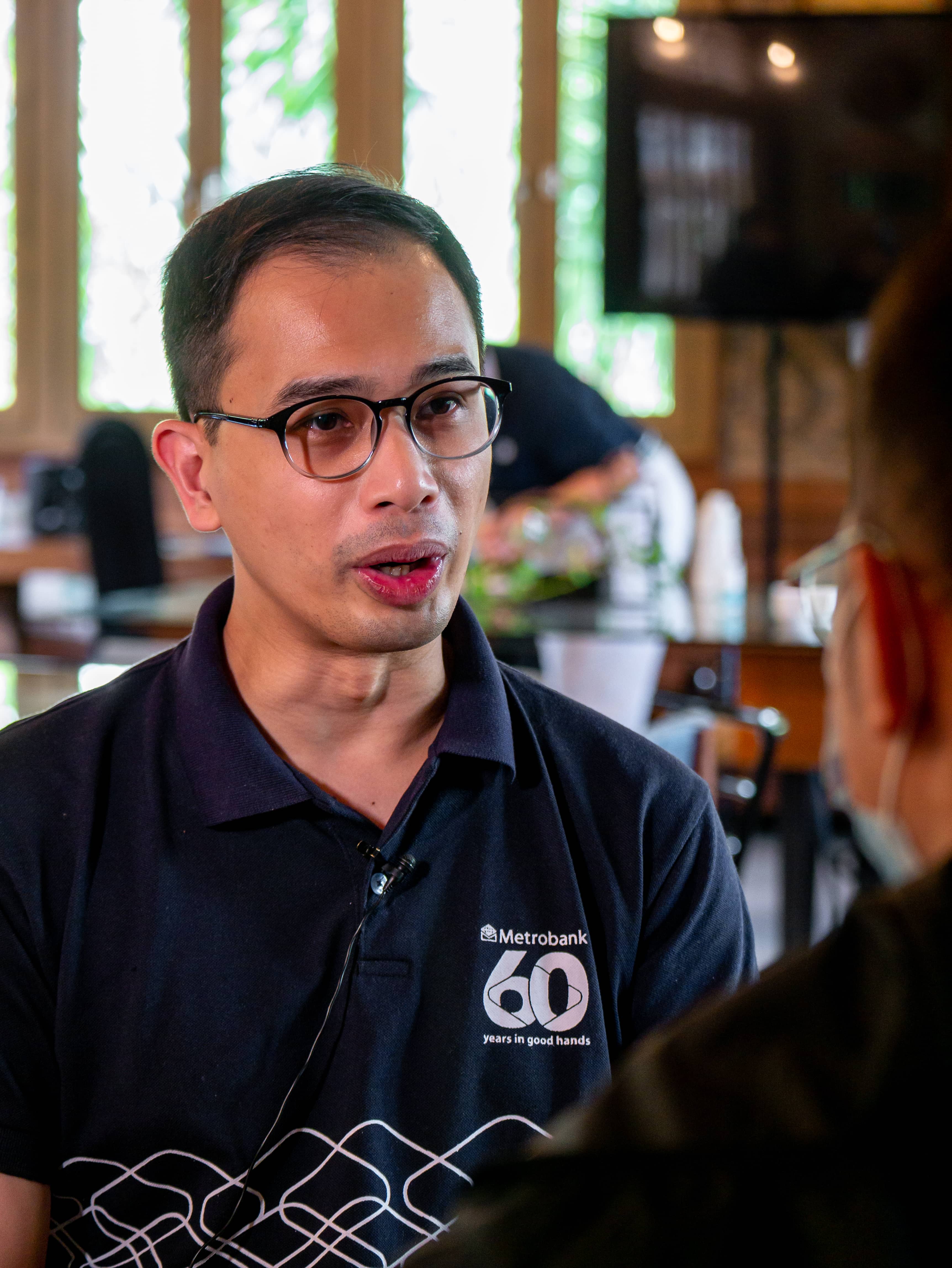 Mr. Philip Dy discussing his impressions of BTCC during an interview. 【Photo by Daniel Lazar】