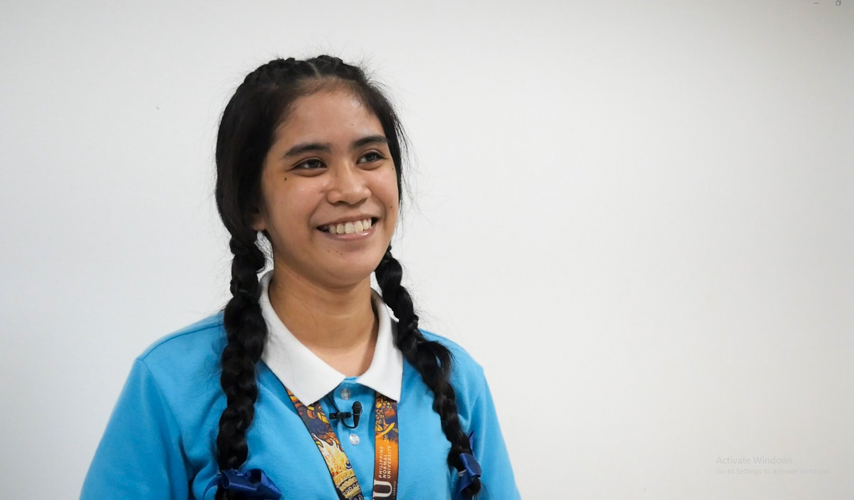 “Being a Tzu Chi scholar broadened my mind. It made me realize that there are people going through heavier challenges than me,” says Michelle Jose, a 21-year-old Bachelor in Early Childhood Education incoming senior from the Philippine Normal University. 【Photo by Matt Serrano】