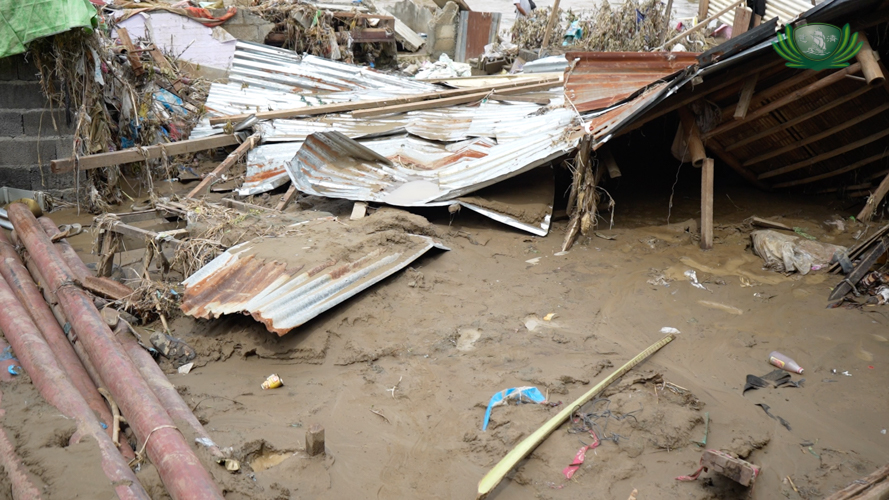 This damaged area is what remained of Lorina Caño and her mother’s home in Talisay, Cebu.