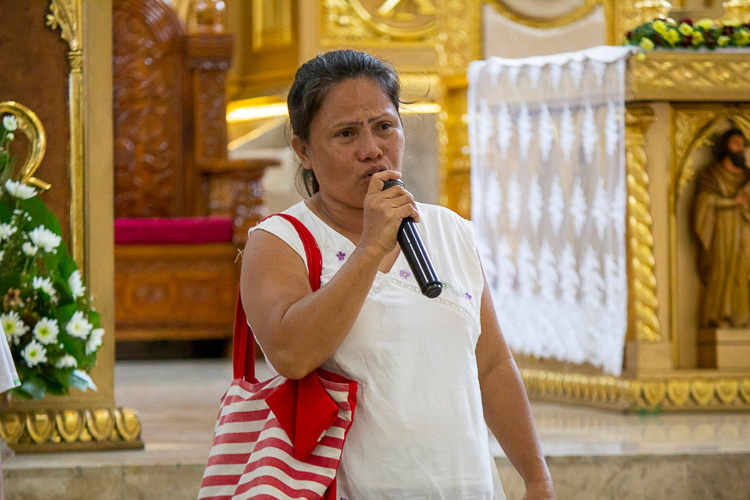 Emma Solis, reflects on the day when floods engulfed their home and says, "If not for Tzu Chi's help, we would not have recovered and rebuilt our home." 【Photo by Marella Saldonido】