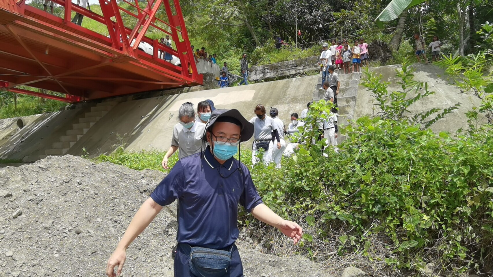 Volunteers travel more than three hours through mountainous roads to reach their destination.