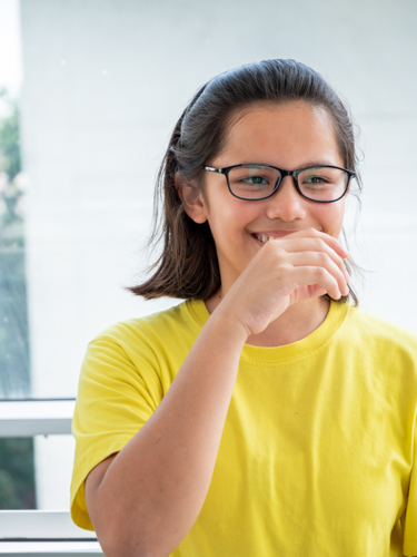 “We’re so blessed because aside from entering Sisters of Mary, we also got to know Tzu Chi who is always ready to help us,” says Grade 9 student Chelsey Craig. 【Photo by Daniel Lazar】