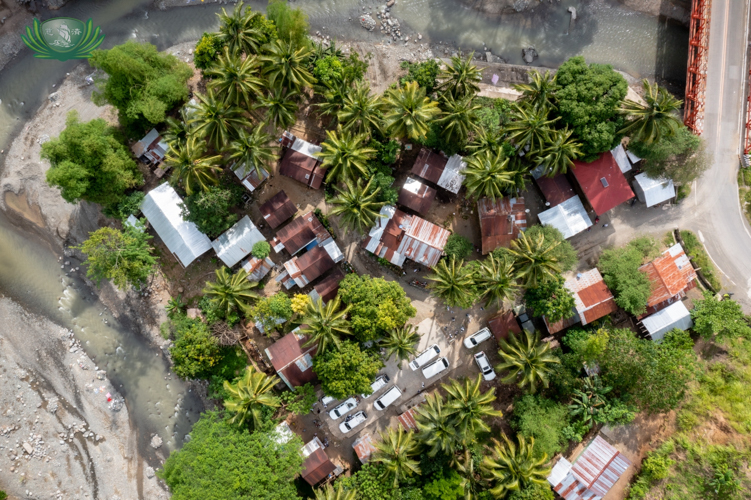 Drone shot of Sitio Napisulan, Purok 14, Brgy. Sto Niño, Talaingod, Davao del Norte, home to 45 indigenous families from the Ata Manobo tribe. 【Photo by Daniel Lazar】