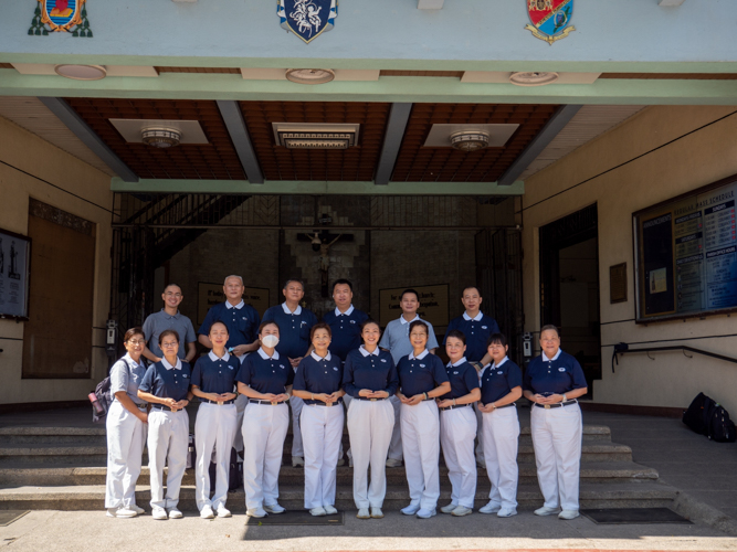 Tzu Chi Manila volunteers at the Our Lady of Consolation Parish-Recoletos in Talisay City, Cebu, September 17, 2022. 【Photo by Jeaneal Dando】