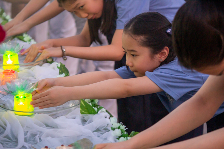 Guests of all ages are welcome to join the Buddha Bathing Ceremony.