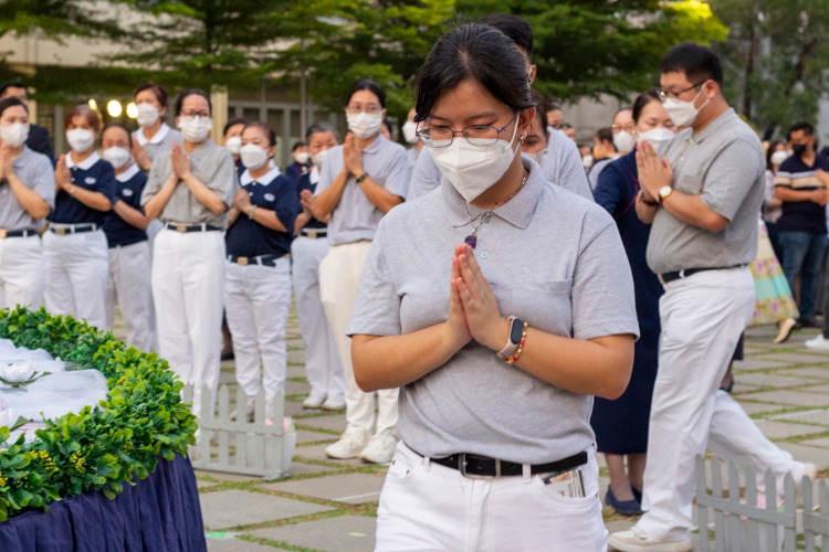 “I felt the calmest in a long time because it’s my first time back in Tzu Chi after three years,” says Lizbeth Marie Lim, Tzu Chi volunteer from Zamboanga. 【Photo by Matt Serrano】