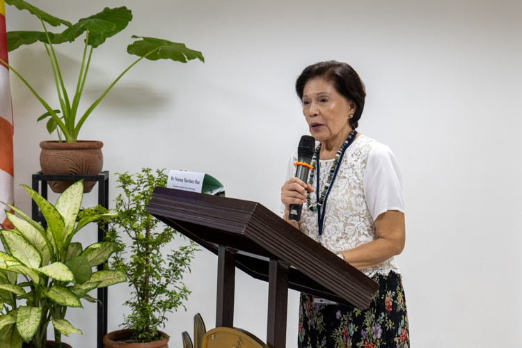 Dr. Norma Ona, The Medical City’s Consultant and Head of the Section of Hematology, Department of Medicine delivers her opening remarks. 【Photo by Jeaneal Dando】