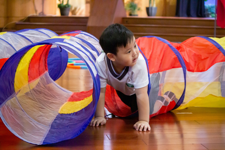 Tzu Chi Great Love Preschool Philippines hosts the second annual Family Sportsfest on February 3 at the Jing Si Hall in Agno, Quezon City. 【Photo by Marella Saldonido】