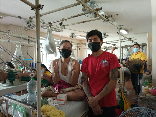Husband Carlo Francisco divided his time between taking care of Micholle in the hospital and looking after their two young children.